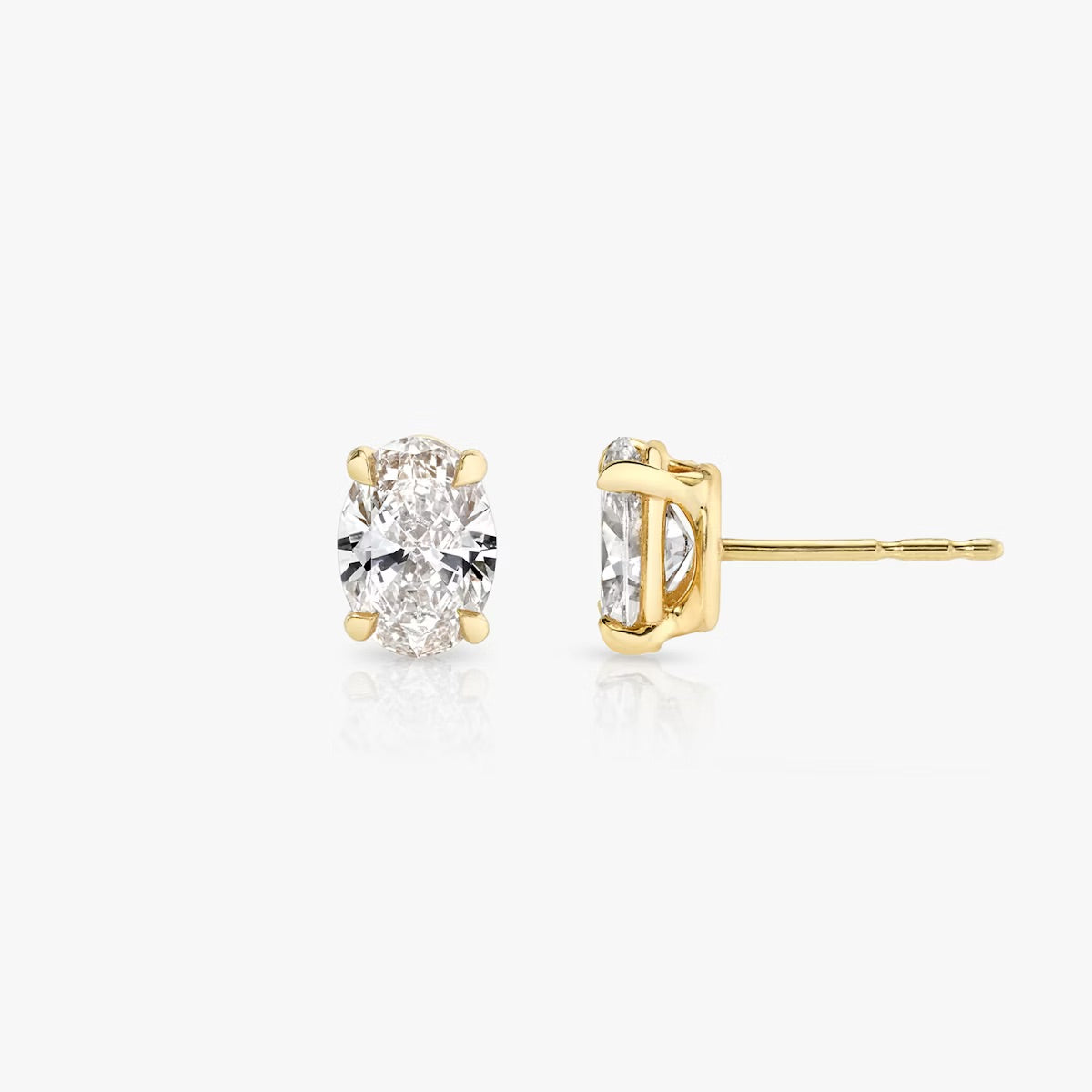 Oval Solitaire Stud