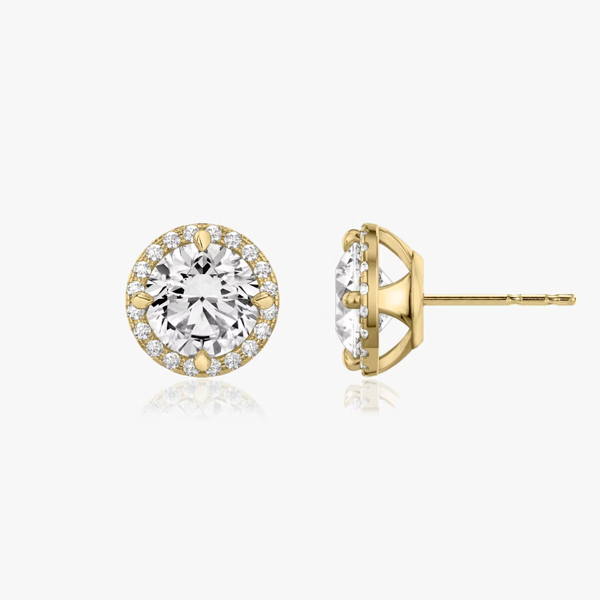 Round Halo Stud
