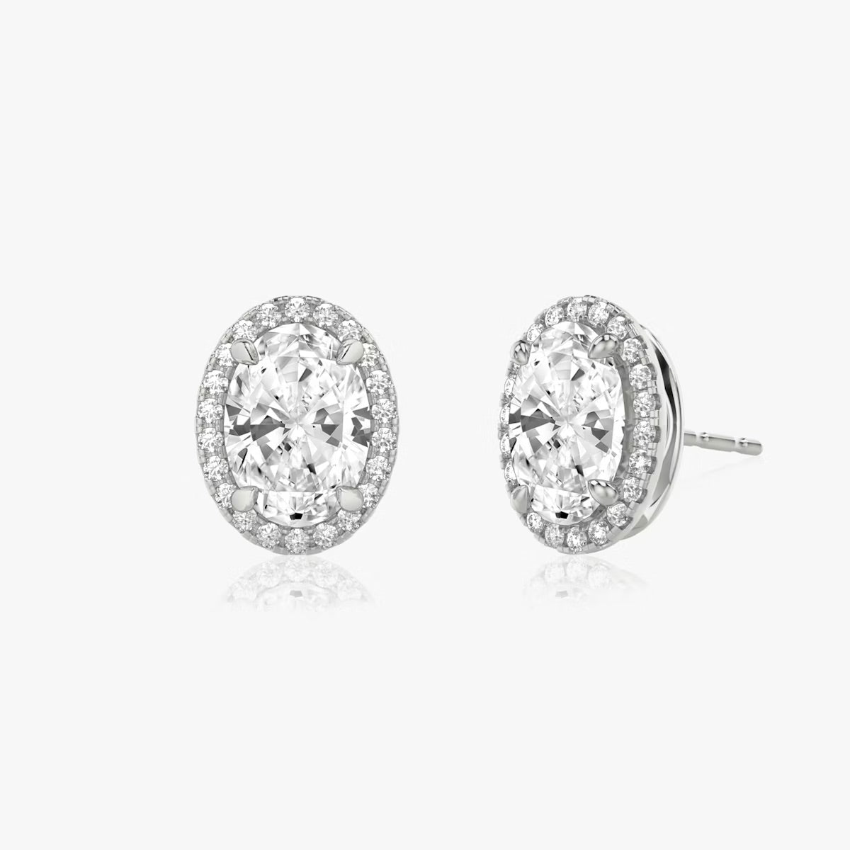 Oval Halo Stud