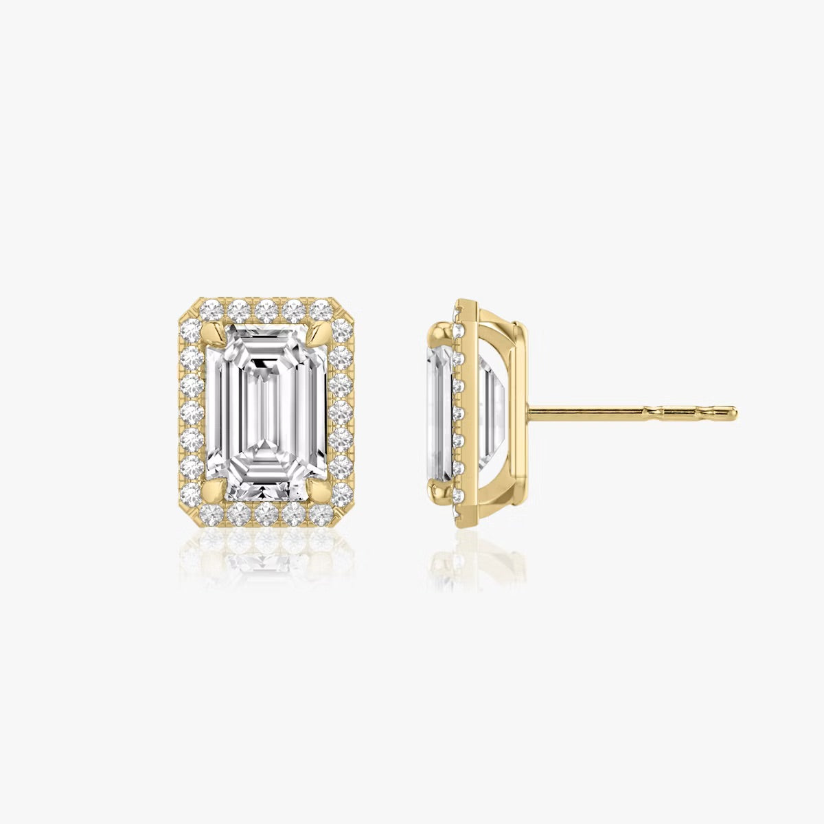 Emerald Halo Stud