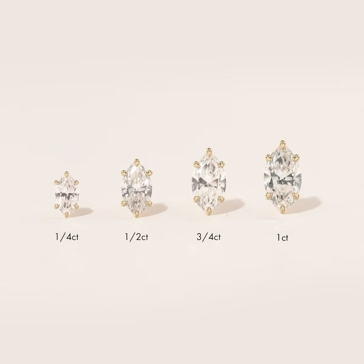 Marquise Solitaire Stud