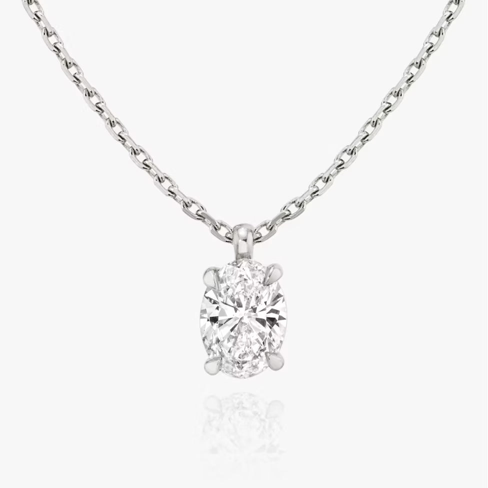Oval Solitaire Pendent