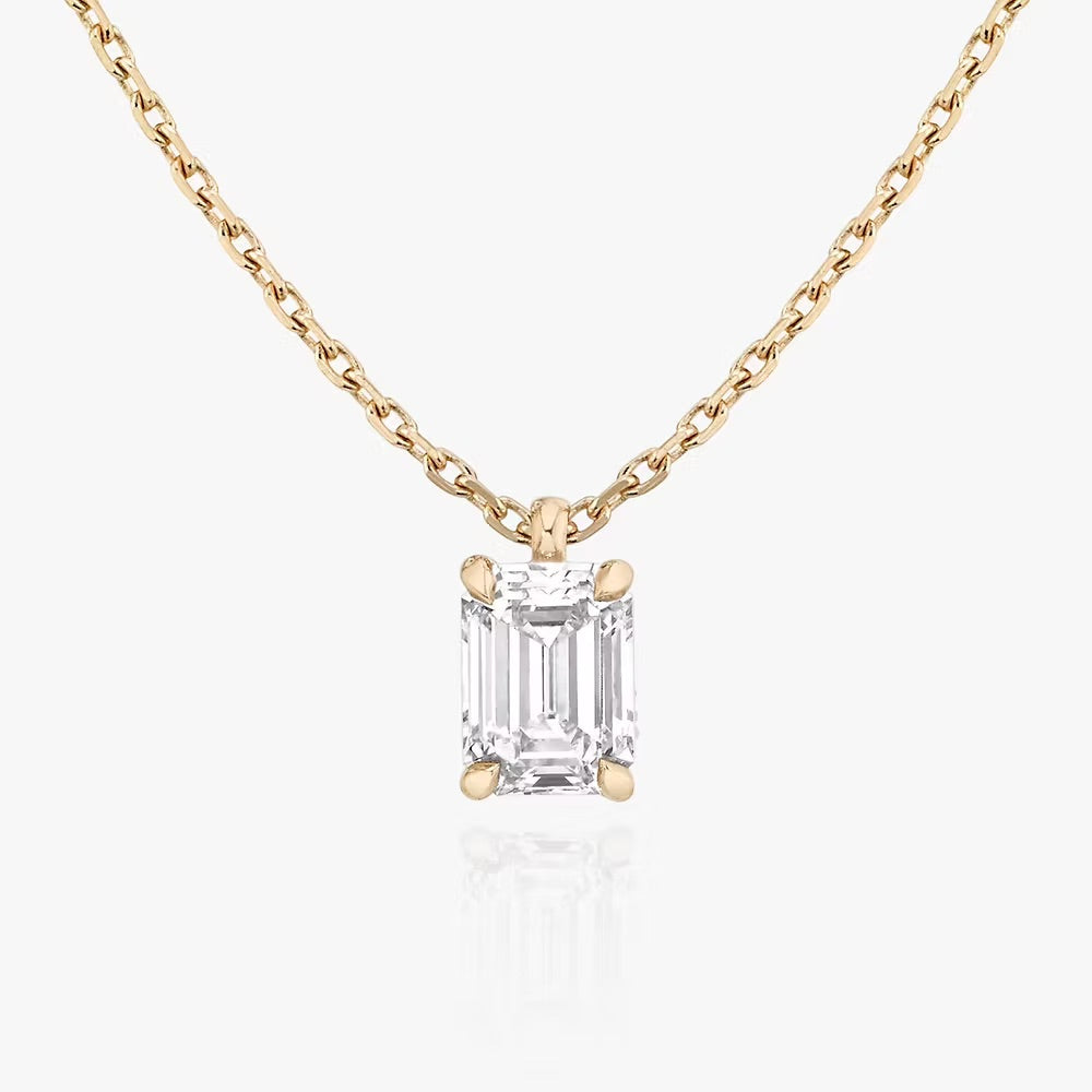 Emerald Solitaire Pendent