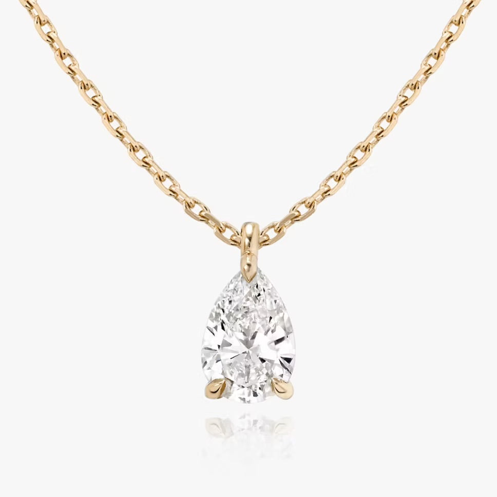 Pear Solitaire Pendent