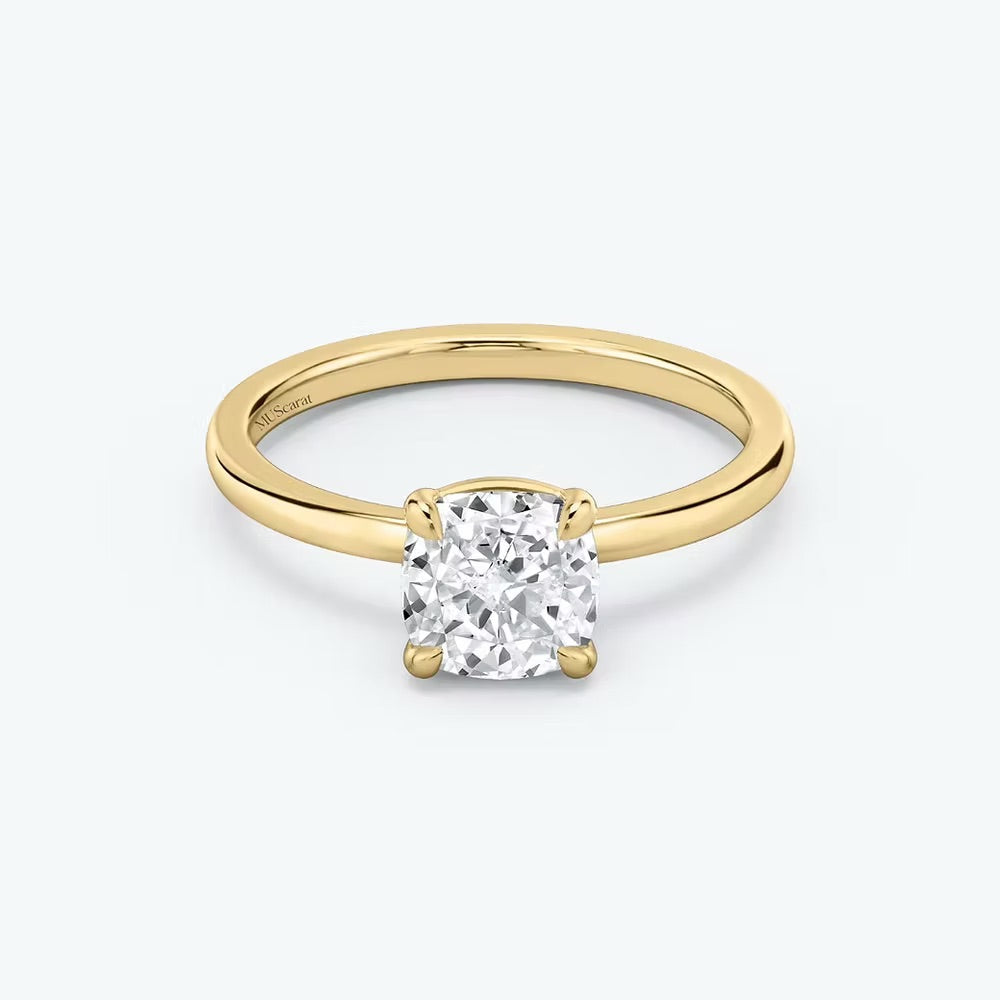 Cushion Solitaire Ring