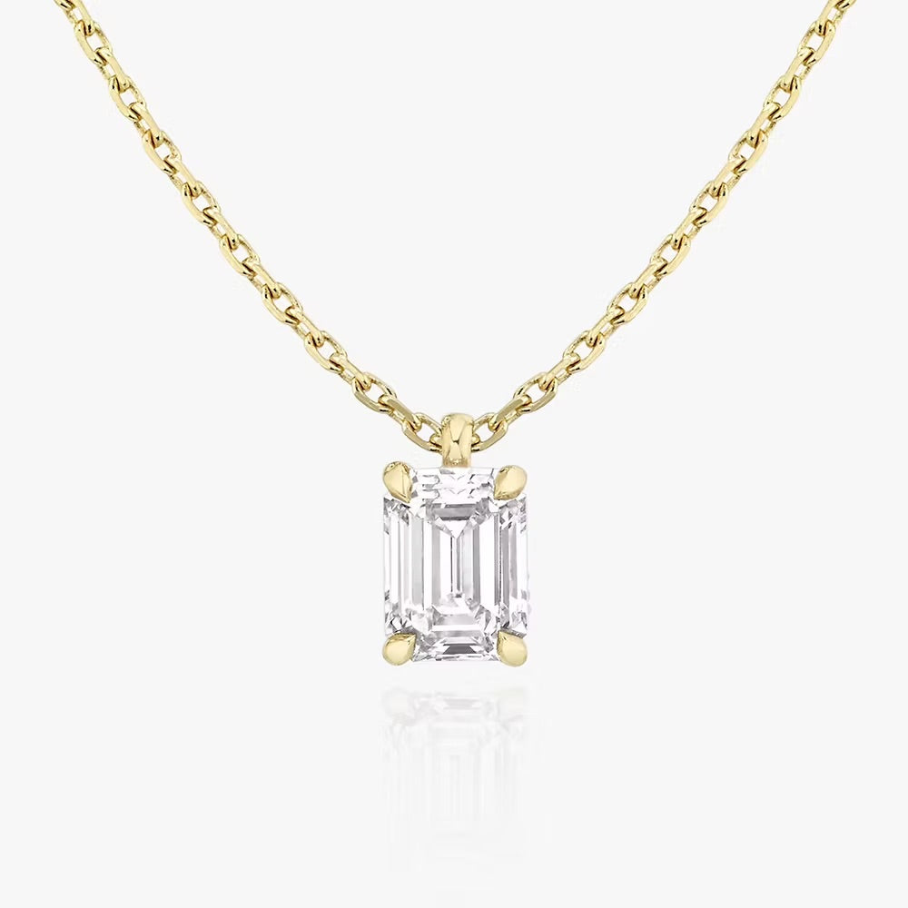 Emerald Solitaire Pendent