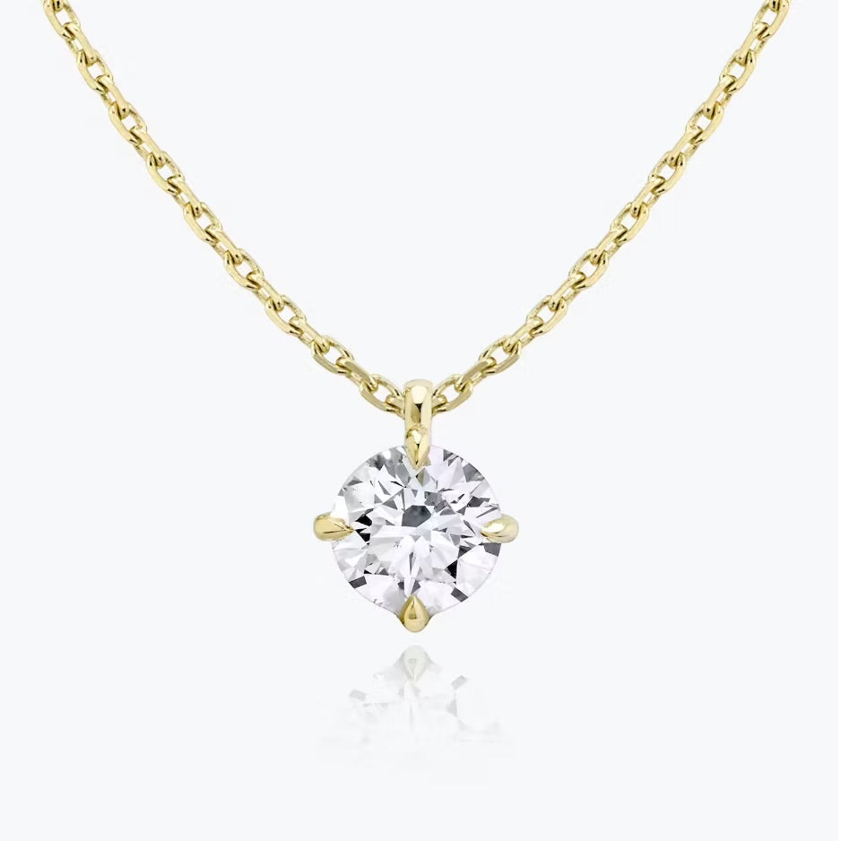 Round Solitaire Pendent