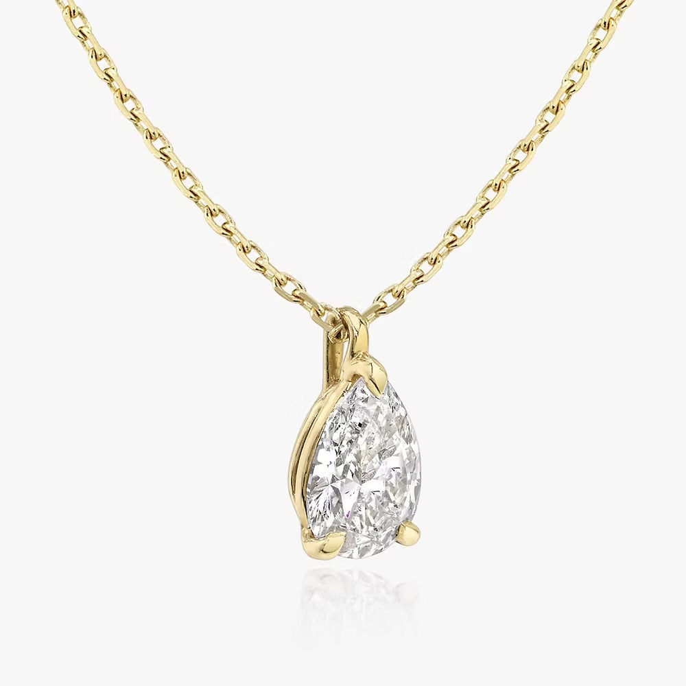 Pear Solitaire Pendent