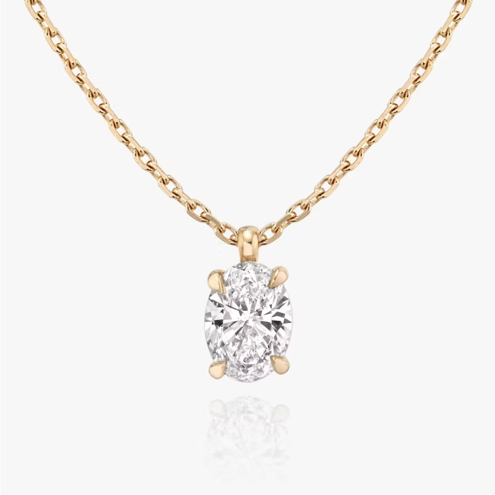 Oval Solitaire Pendent