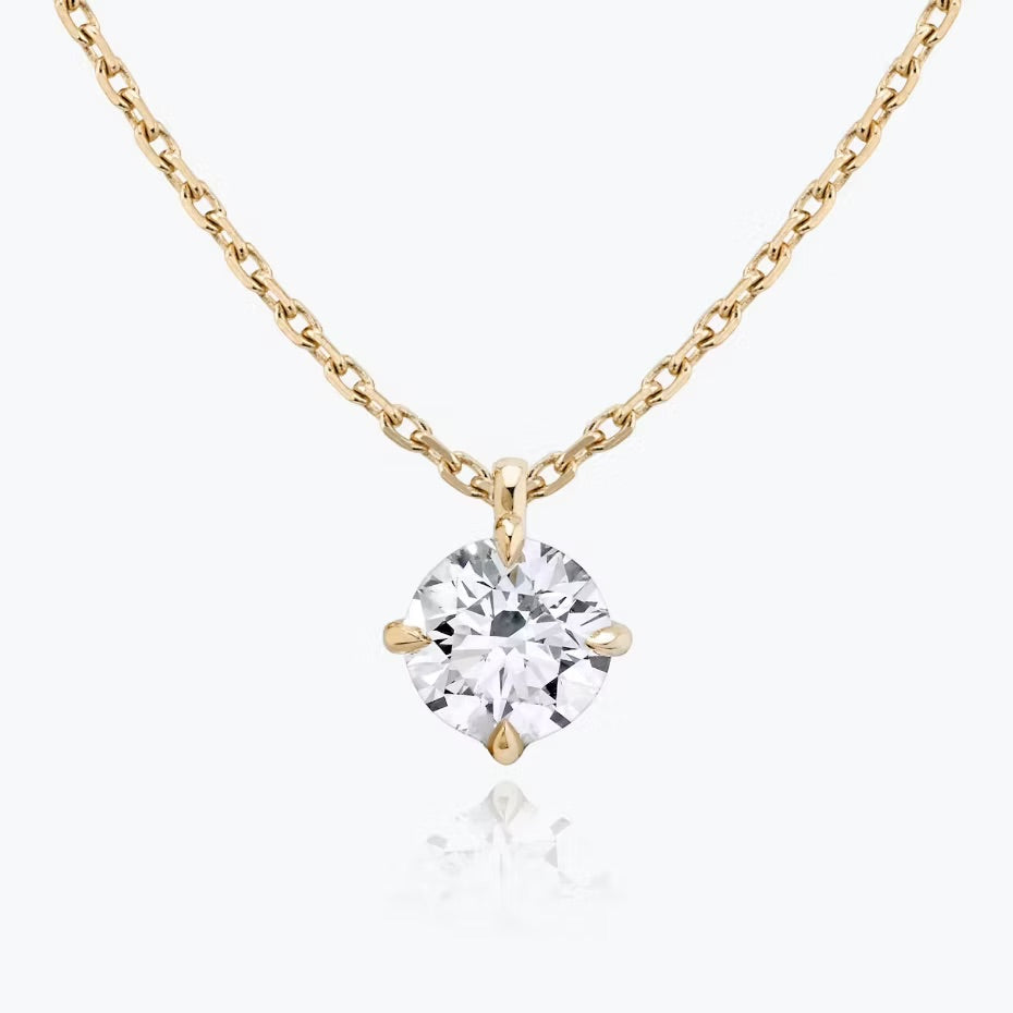 Round Solitaire Pendent