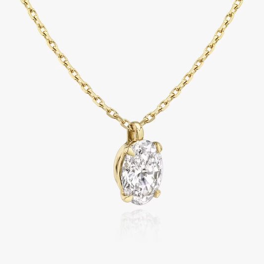 Oval Solitaire Pendent