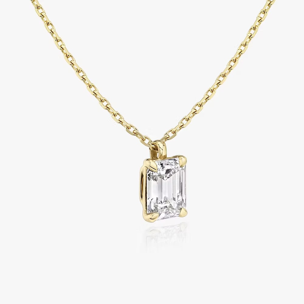 Emerald Solitaire Pendent