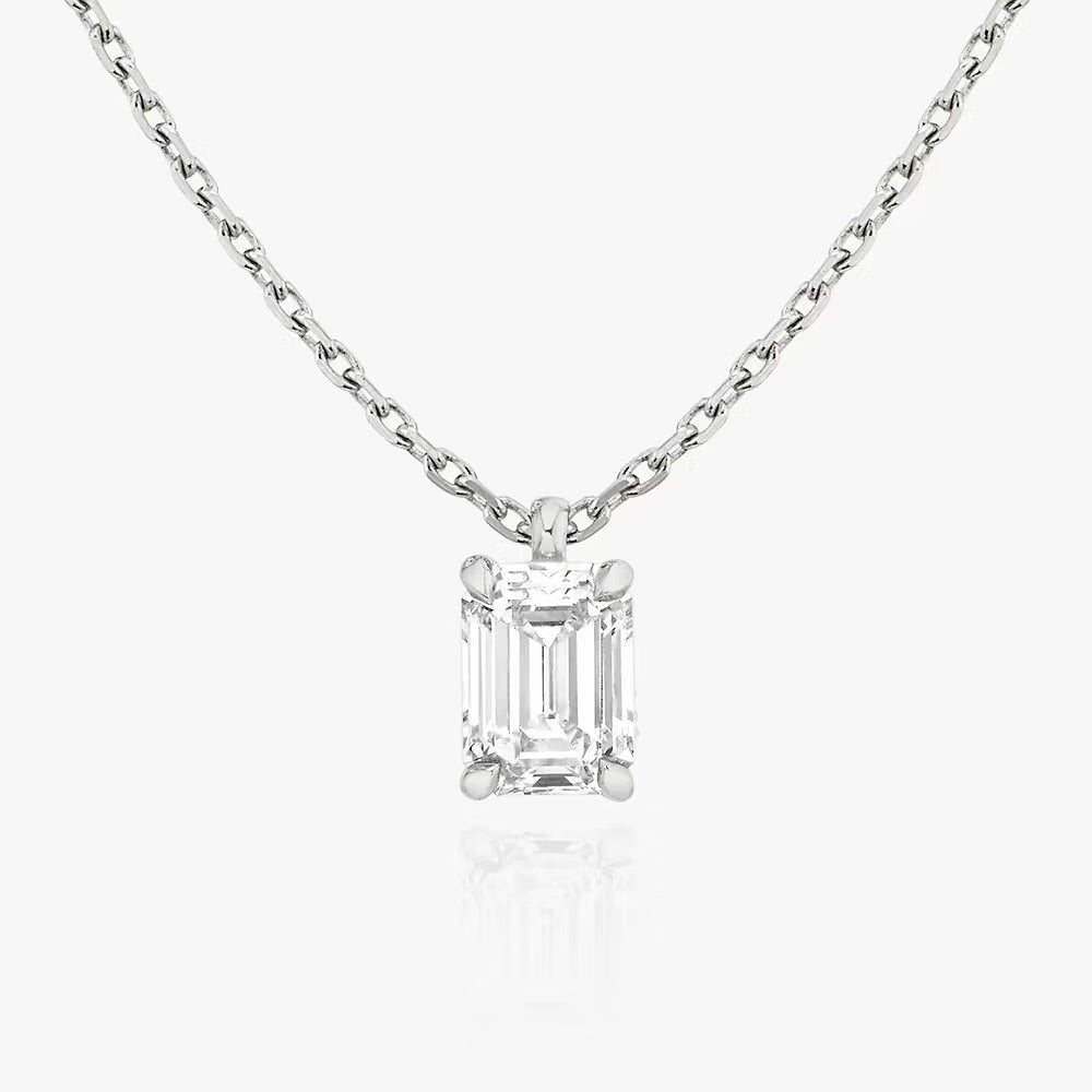 Emerald Solitaire Pendent