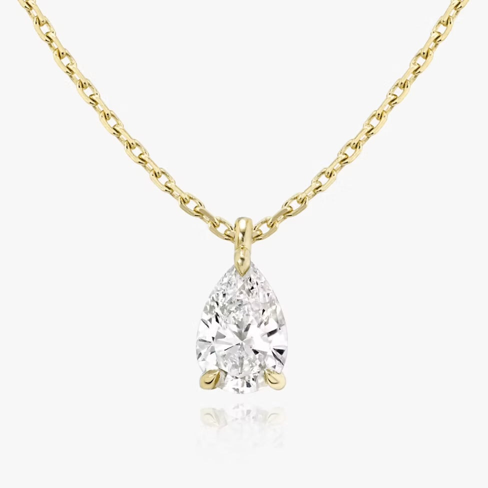 Pear Solitaire Pendent