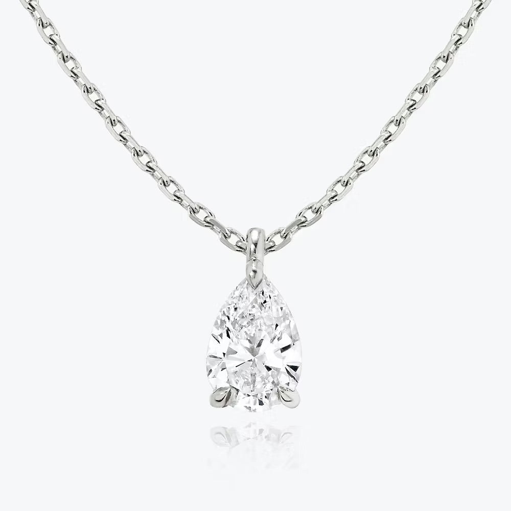Pear Solitaire Pendent