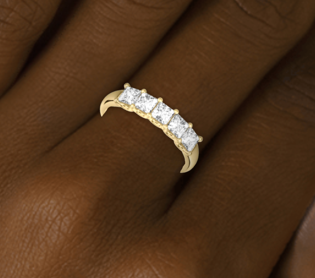Five Stone Princess Ring