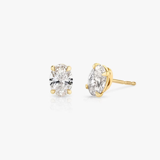 Oval Solitaire Stud