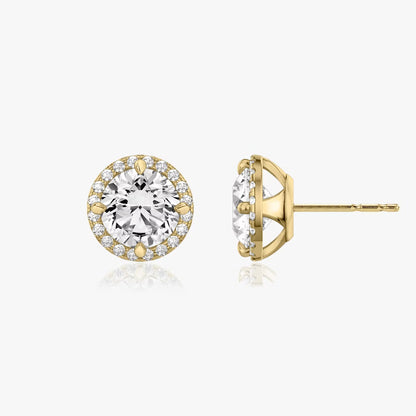 Round Halo Stud
