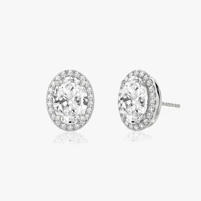 Oval Halo Stud