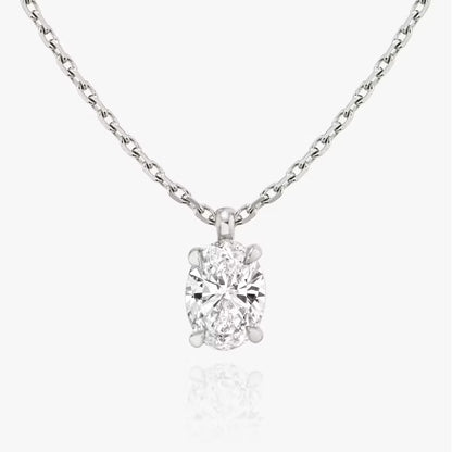 Oval Solitaire Pendent