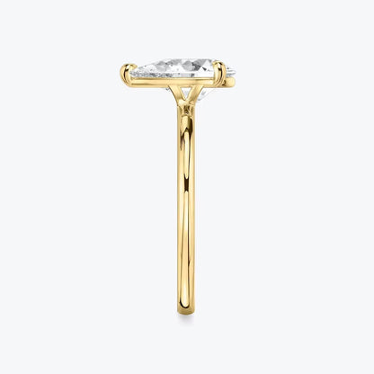 Pear Solitaire Ring
