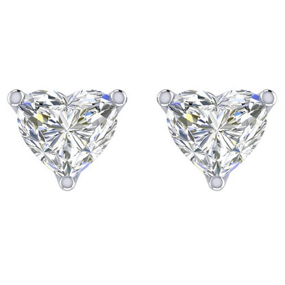 Heart Cut Solitaire Studs