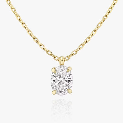 Oval Solitaire Pendent