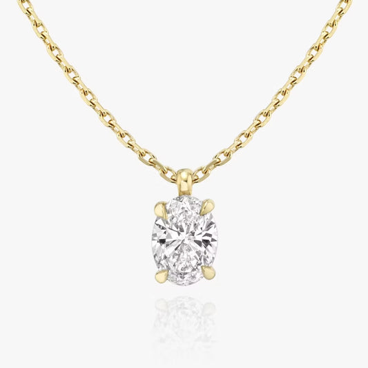 Oval Solitaire Pendent