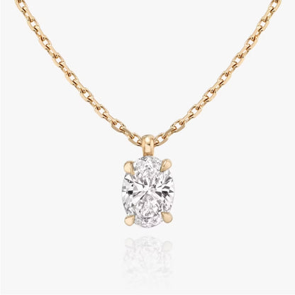 Oval Solitaire Pendent
