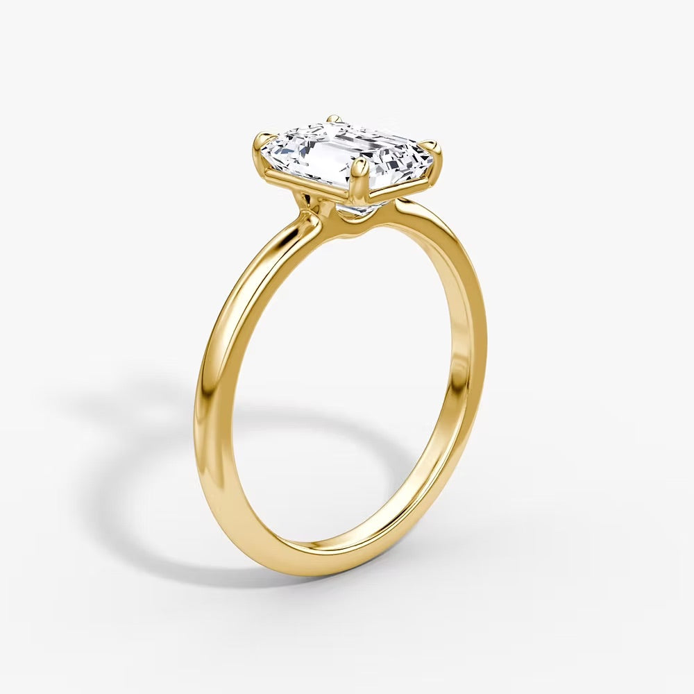 Emerald Solitaire Ring