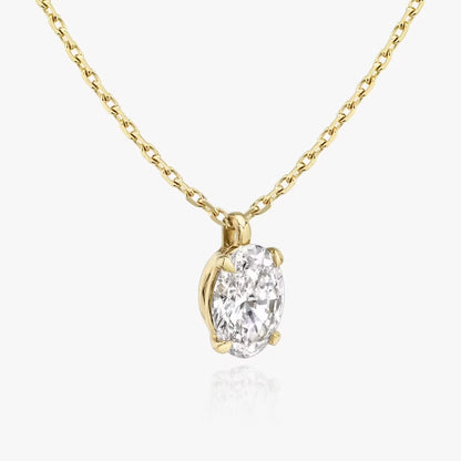 Oval Solitaire Pendent