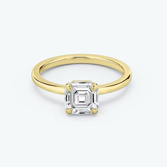 Asscher Solitaire Ring