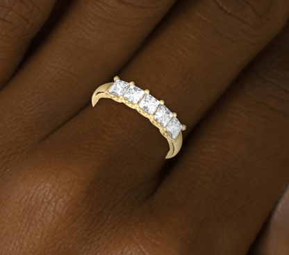 Five Stone Princess Ring
