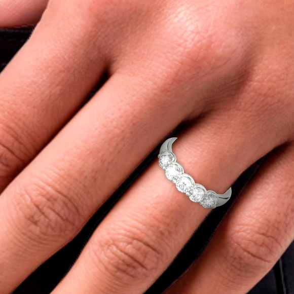 Five Stone Round Ring